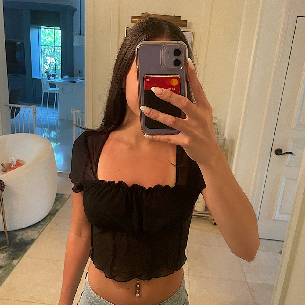 Mesh crop top